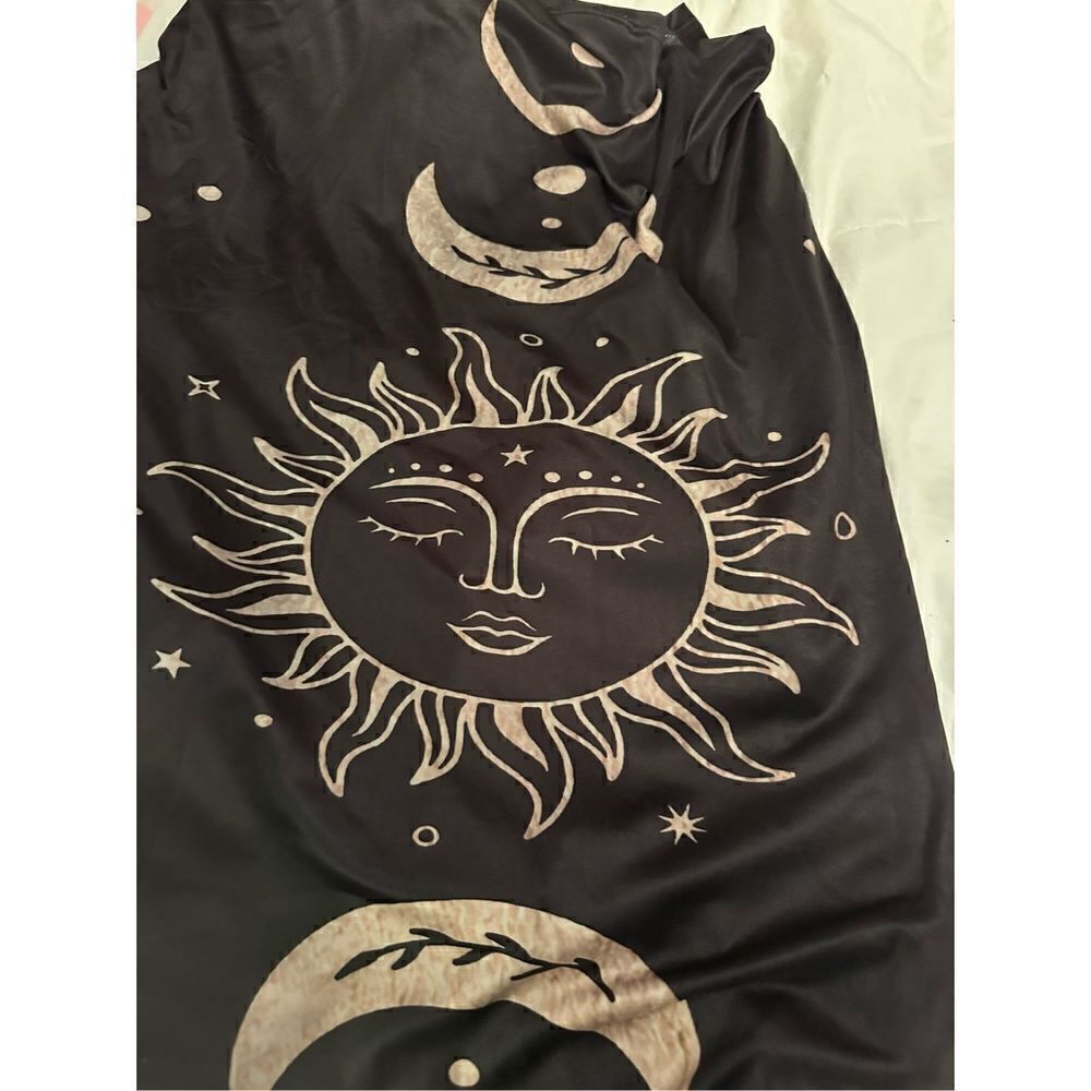 🌚🌛🌞Open front lightweight, casual cardigan, moon, and sun print, several size - Picture 14 of 16